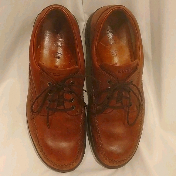 Ecco Whiskey Brown Lace Leather Shoes main image 4